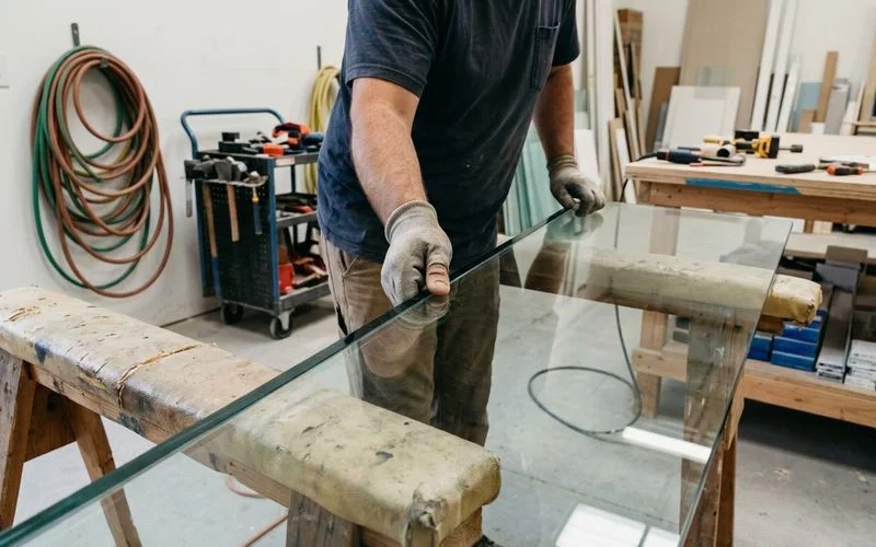 Tempered Glass Doors in progress
