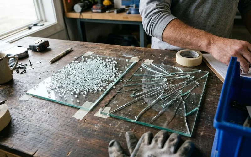 Impact test on tempered vs normal glass