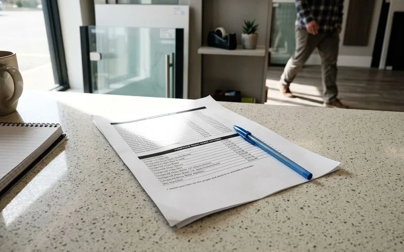 Price-tier graphic for small, medium and large glass doors