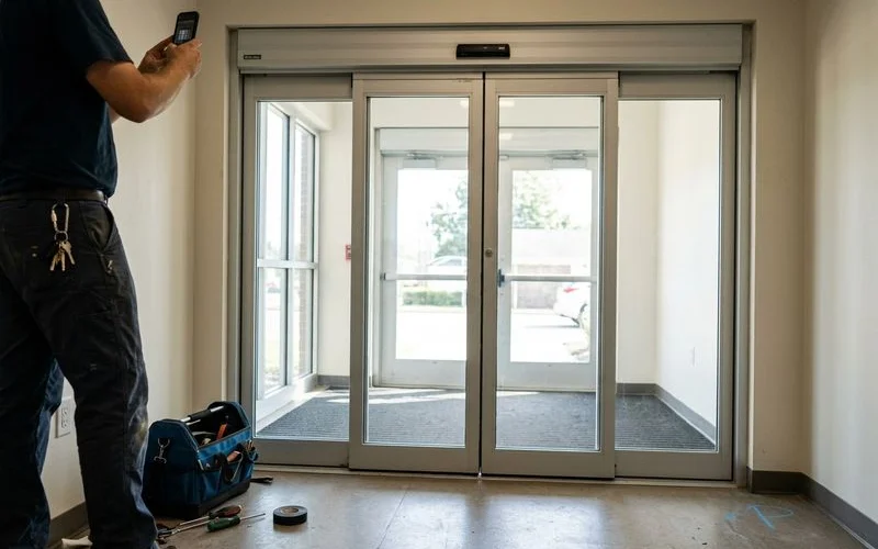 Technician documenting a completed installation for the online project gallery